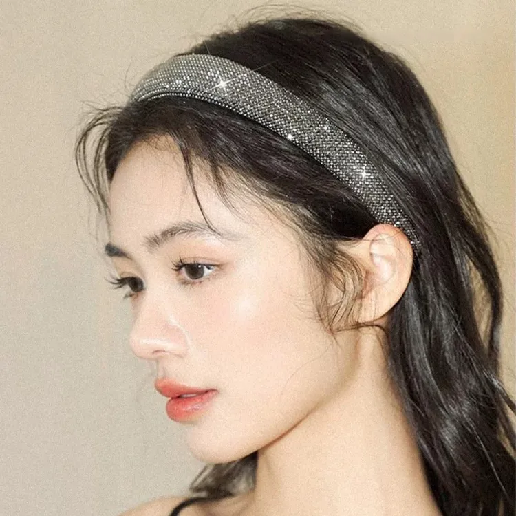满钻发箍小众气质高颅顶头箍发饰轻奢高级感时尚宽边优雅头饰少女
