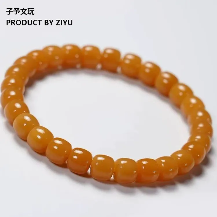 子予菩提根【阳橙老型】系列，颗颗甄选，暴力归圆，精工干磨菩提手串！