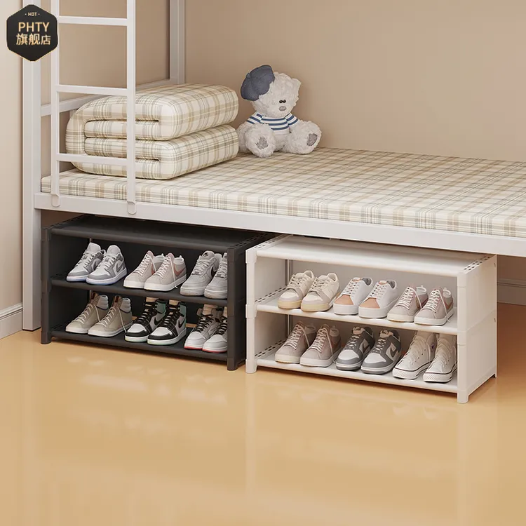 宿舍简易鞋架床底收纳神器防尘多层家用桌底小窄鞋柜门口2025新款