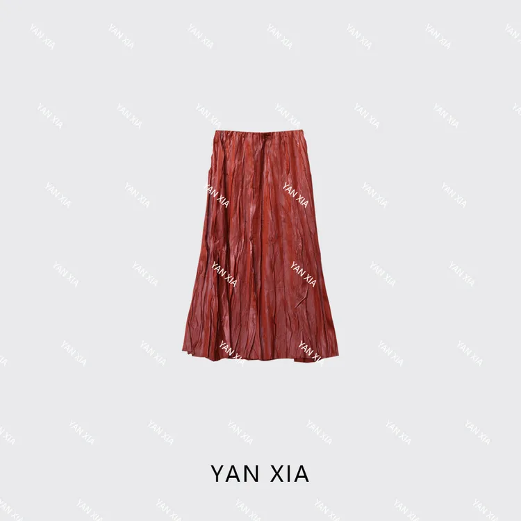 "氛围秋搭” 重磅水洗压褶半身裙 2025秋冬时尚百搭款  高定 W-644