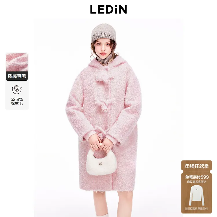 乐町冬季新款韩系少女毛呢外套大衣C1AAE4411