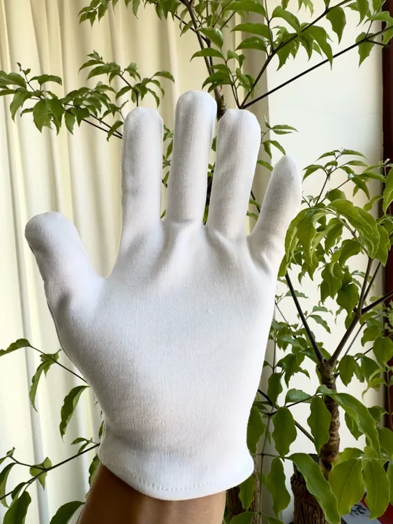 纯棉手套40织加厚文玩手套，不分左右手白色