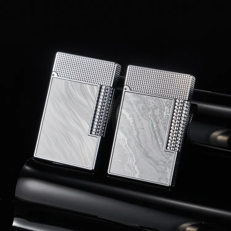 TSHOMX【丝绸】创意3D幻彩侧滑充气纯铜朗声打火机送男生的生日礼物