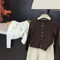 leomama女童新款韩版洋气时髦长袖女大童加厚打底衫上衣潮