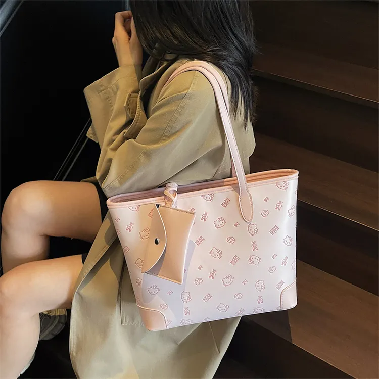时尚托特包洋气果冻包斜挎包单肩款ins印花百搭网红大容量包包