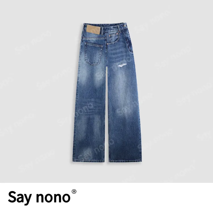 懒猫nono│Saynono 牛仔直筒休闲裤/RCAB5530