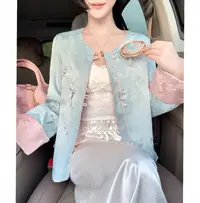 【天近晚】双面穿外套防晒显白上衣气质女装长袖宽松国风新中式