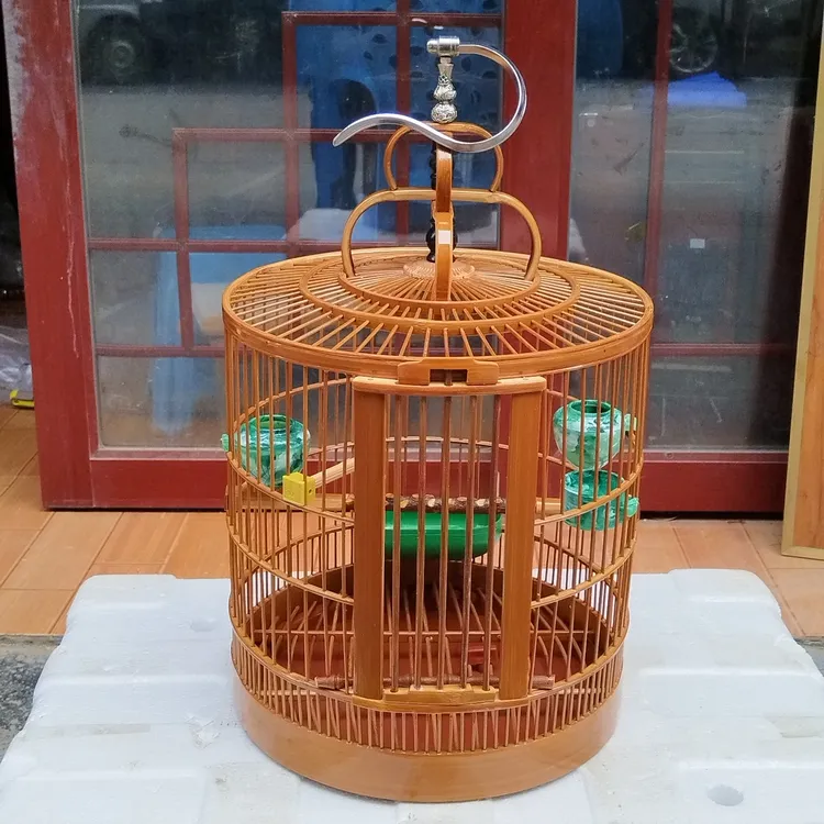 凯里丝无节丝带青平顶川笼黄豆鸟小黄腾麻雀小鸟笼（上漆新型鸟笼