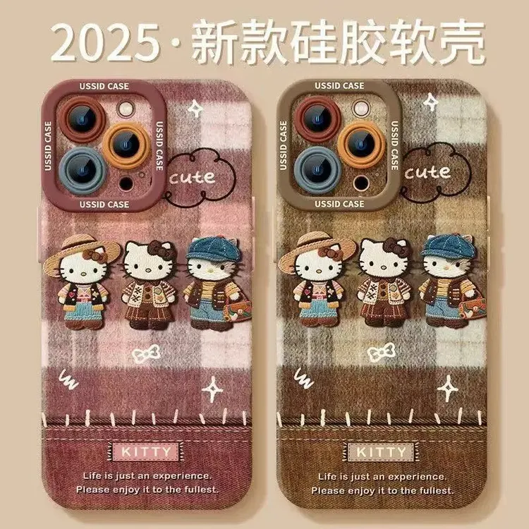 秋冬美拉德凯蒂猫适用iPhone17Promax手机壳苹果16可爱15新款14软
