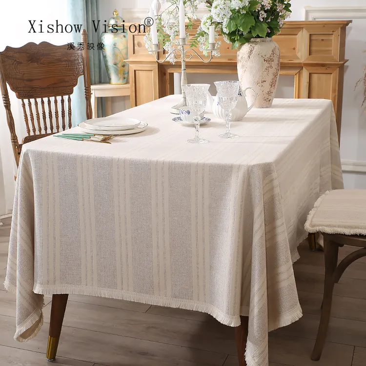 法式桌布棉麻布艺轻奢高级感氛围感茶几餐桌垫盖布长方形2025新款