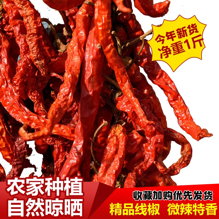 七菲尔精选螺丝椒微辣椒辣皮子500g包邮