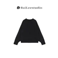 【柏栗良品】2025秋季新品~宽松型圆领套头纯色羊毛衫女BL513