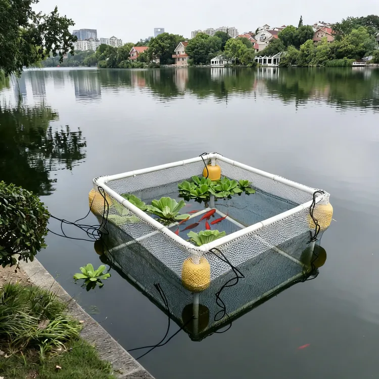 养鱼不伤鱼软网尼龙网鱼网网箱养鱼专用网箱存鱼网箱养鱼网箱鱼塘