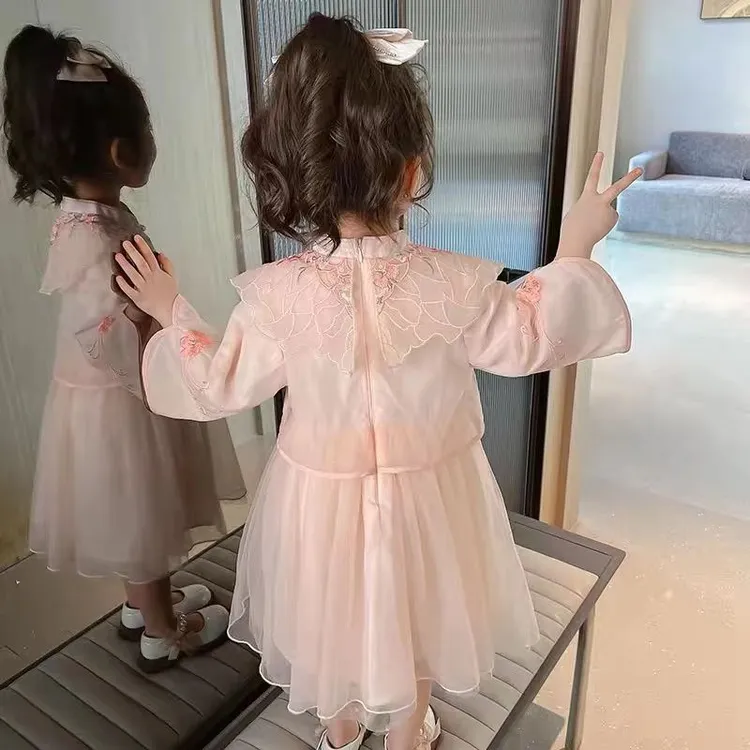 新款女童襦裙超仙汉服宝宝唐装中国风儿童古装古风连衣裙春秋款