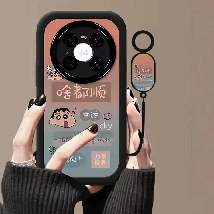 适用华为mate40手机壳文字oce-an10卡通软硅胶mt40epro保护套5g镜