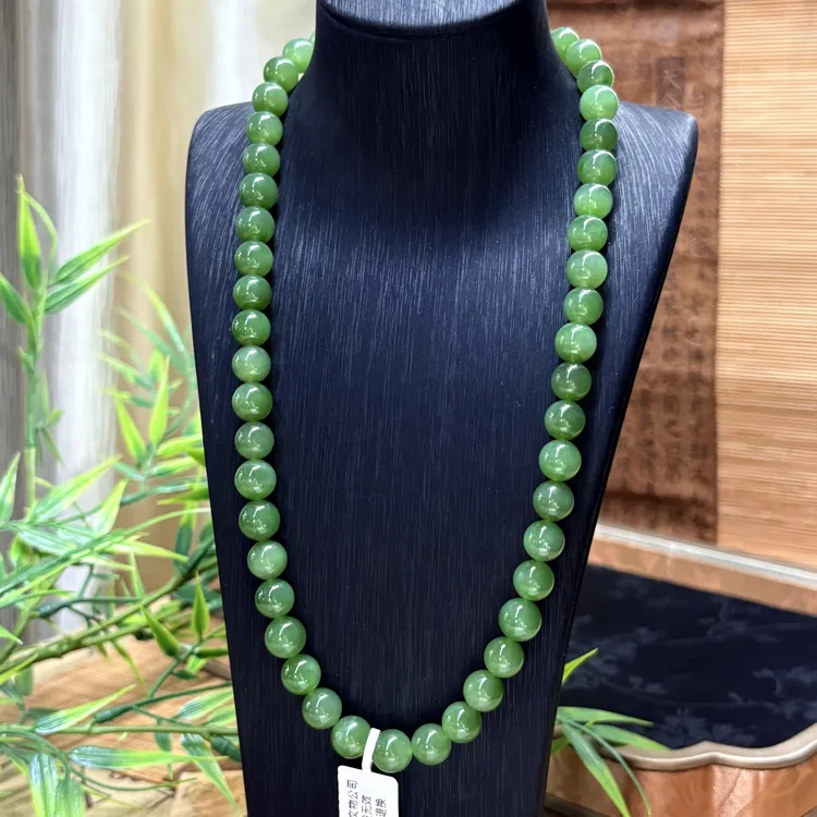 和田玉碧玉项链、山东官方库出、顺丰包邮、241709# 