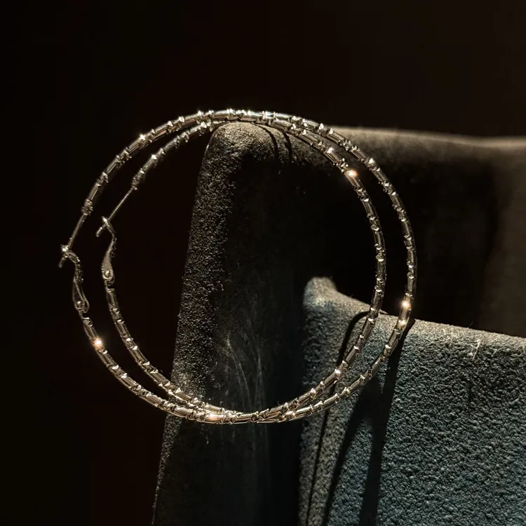 黄铜耳饰 王嬛嬛MsLime25年春款【细闪】时尚银色耳环 HD2A1298