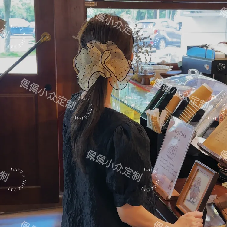 【PEI】泡泡纱/韩版发圈飘带复古头饰