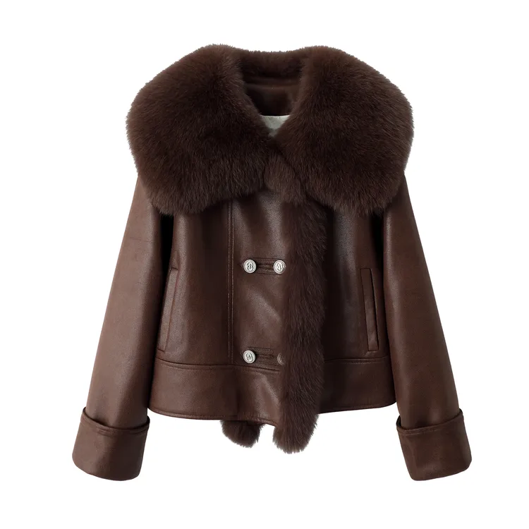 鹅绒狐狸毛短款设计款鹅绒服PC8533