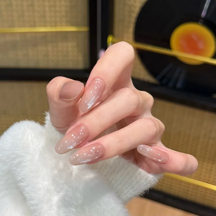 【冰透玻璃珠】Lurane 猫眼美甲气质显白纯手工穿戴甲