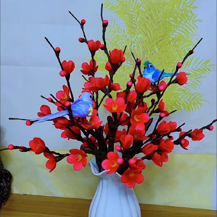 手工diy丝网花材料梅花材料包喜鹊登梅装饰摆件