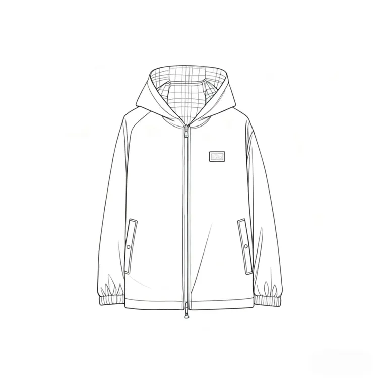 小格子双面夹克外套