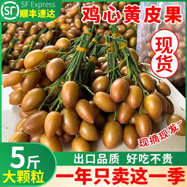 【空运专拍】5斤广东鸡心黄皮果新鲜水果正宗无黄弹子当季整箱包邮