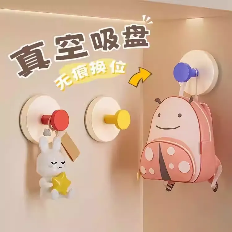 多巴胺挂钩吸盘玄关挂钩承重力强粘胶免打孔入户门口放钥匙神器