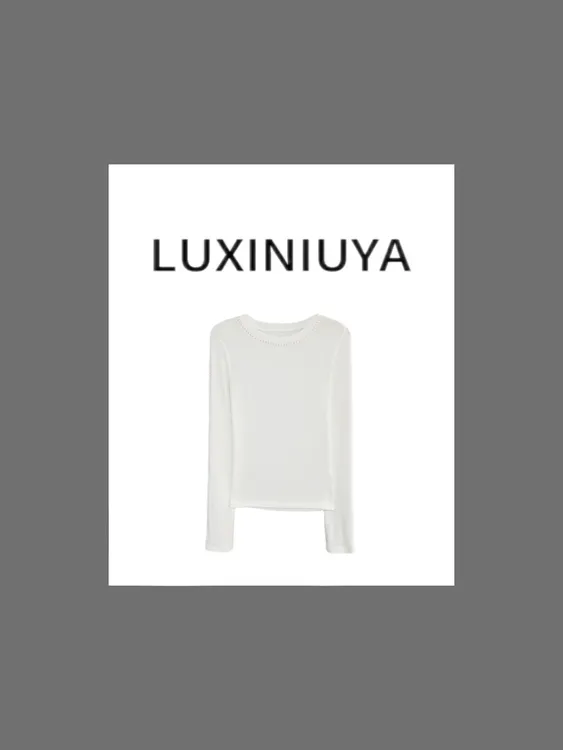 【LUXINIUYA】‘兰精天丝莫代尔+羊毛’ 超舒服面膜感打底上衣#QDS089