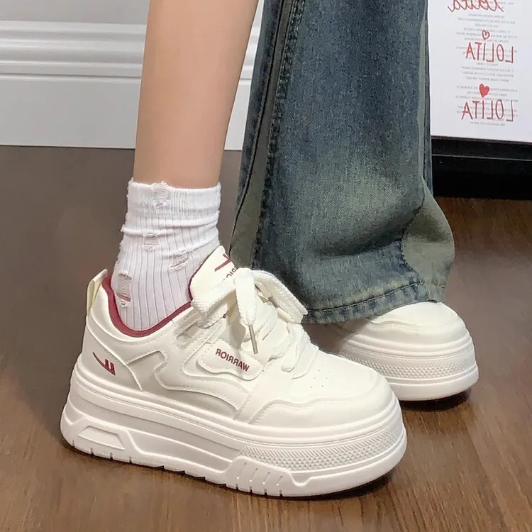 回力增高鞋女小个子不累脚厚底小白鞋爆款百搭高颜值小众原创板鞋