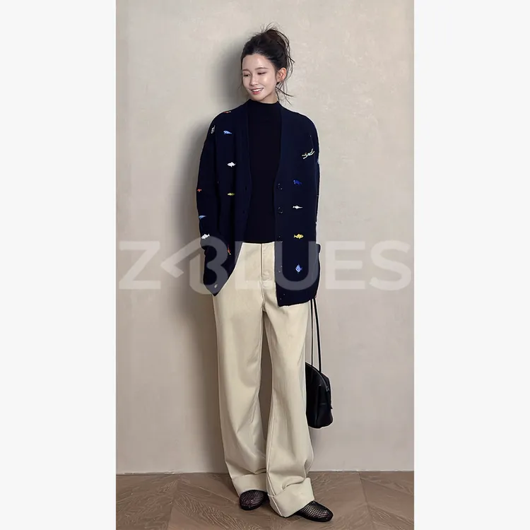 Z.blues【四季裤wang】 高腰显瘦棉质折边直筒牛仔裤YZXSJ9207