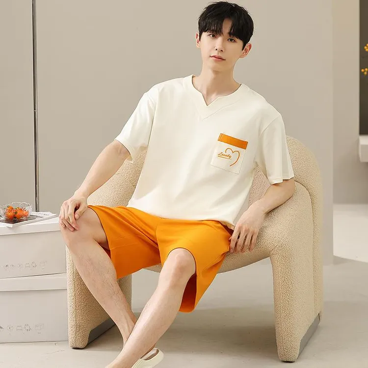 范哲萨200斤6超大码莫代尔睡衣夏季加肥250斤男士宽松短袖短裤套