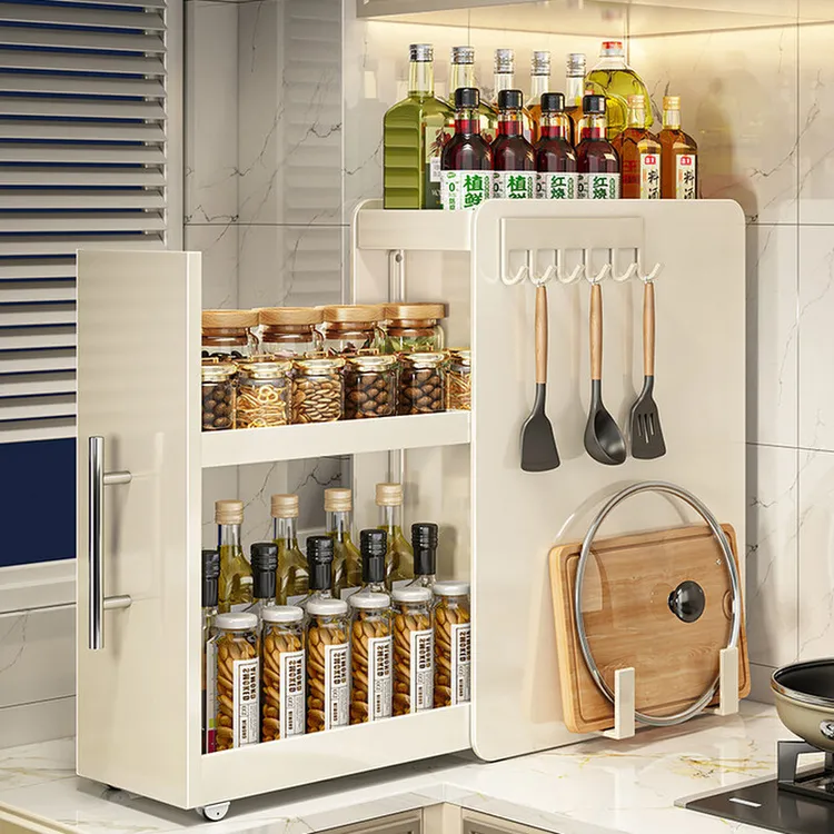 优勤厨房调料品置物架台面抽拉式调料架多功能家用油盐酱醋收纳架