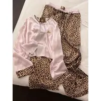 新中式国风高级感豹纹女款爆款2025新款睡衣女春秋新款家居服套装