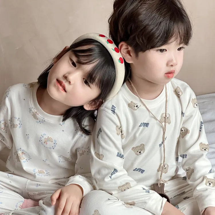 儿童秋衣秋裤大童女童睡衣宝宝女童秋衣裤套装内衣套装家居服长袖