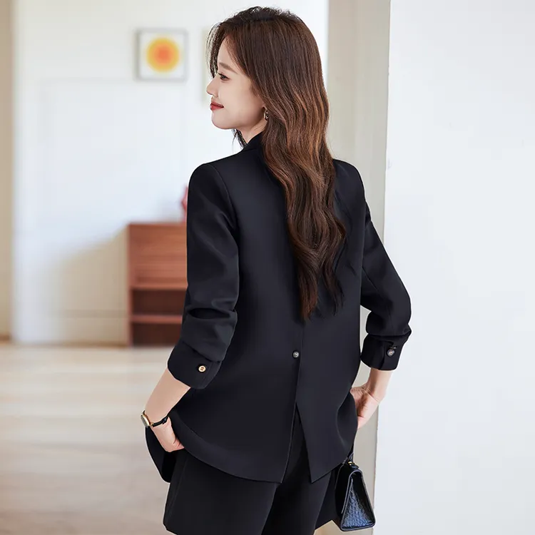 韩版休闲气质小西装外套女士2025春秋新款设计感小众西服职业套装