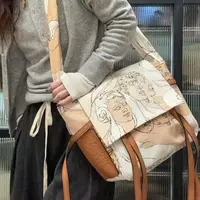 95新 LOEWE/罗意威 【蕾】77 0184 人像涂鸦邮差斜挎包