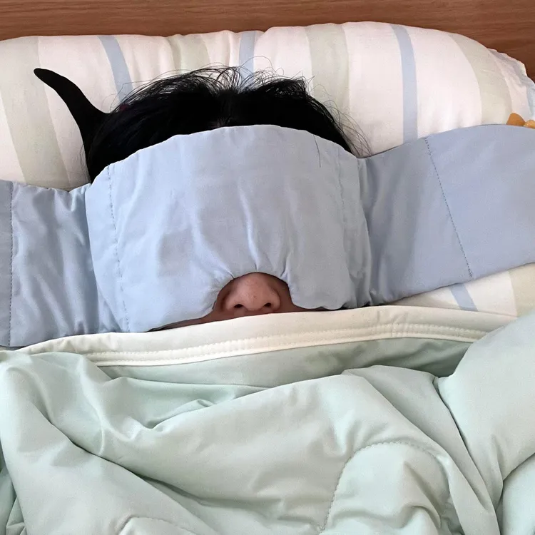 睡眠好物重力助眠遮光眼罩遮光缓解眼疲劳蒙眼压力遮眼罩深睡眼枕