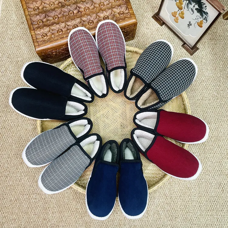 耐磨保暖软底女士舒适注压布鞋浅口冬季牛筋底鞋子老年