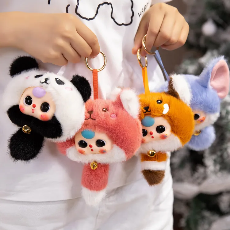 网红可爱萌搪胶娃娃脸小挂件毛绒玩具公仔卡通包包挂饰钥匙扣玩偶