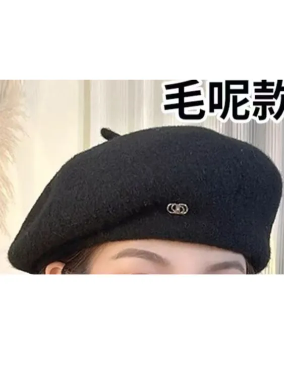 贝雷帽女冬2025新款网红大头围显脸小保暖蓓蕾画家帽