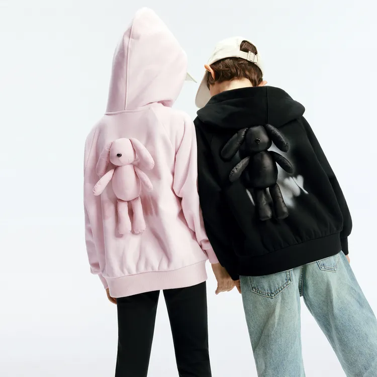 littlemoco童装24秋新款男女童长袖连帽卫衣外套夹克#KBD3JKTT12