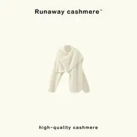 【RUNAWAY】慵懒优雅流苏围巾式羊绒开衫