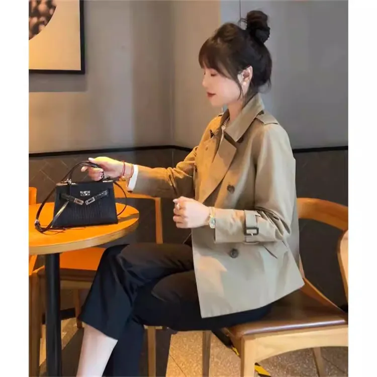 高级感风衣外套女2025秋季新款短款小个子时尚显瘦英伦风休闲上衣