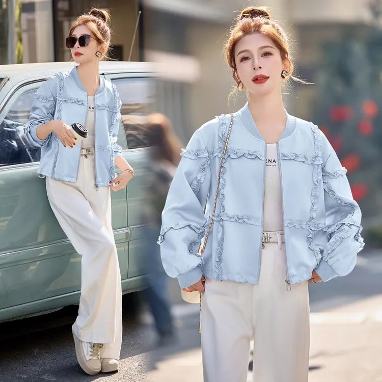 春秋小个子时尚百搭减龄外套2025年春季新款显瘦洋气休闲上衣