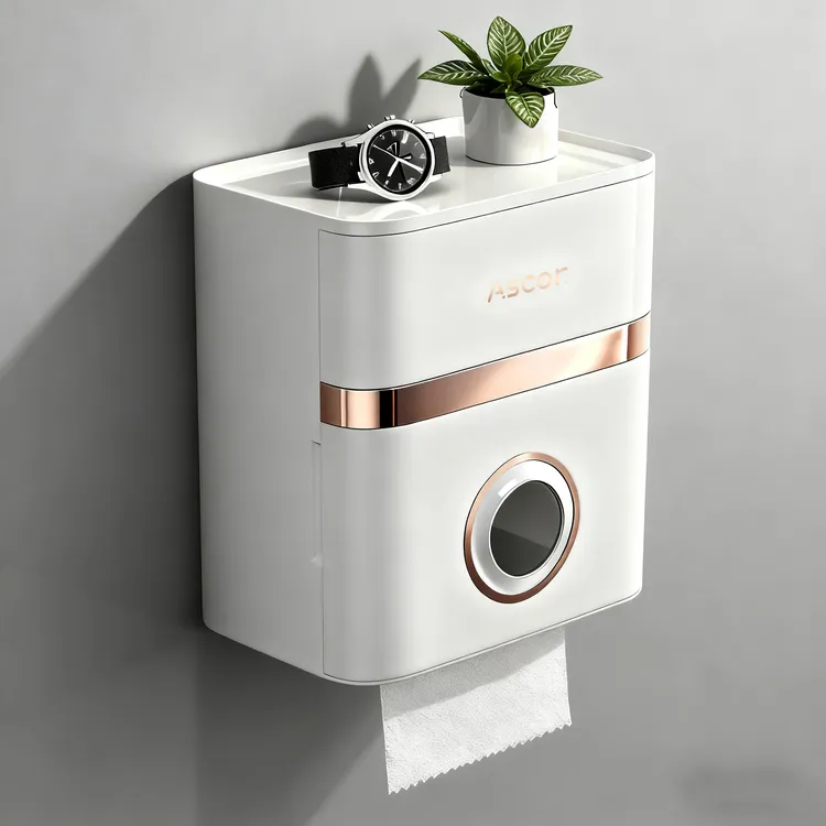 卫生间纸巾盒壁挂式置物架防水免打孔浴室卷纸抽纸收纳盒厕纸家用