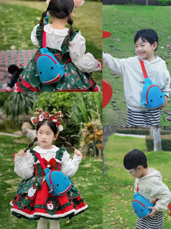 NOHOO/诺狐Q萌胸包儿童幼儿园书包可爱儿童斜挎包男女单肩包超轻