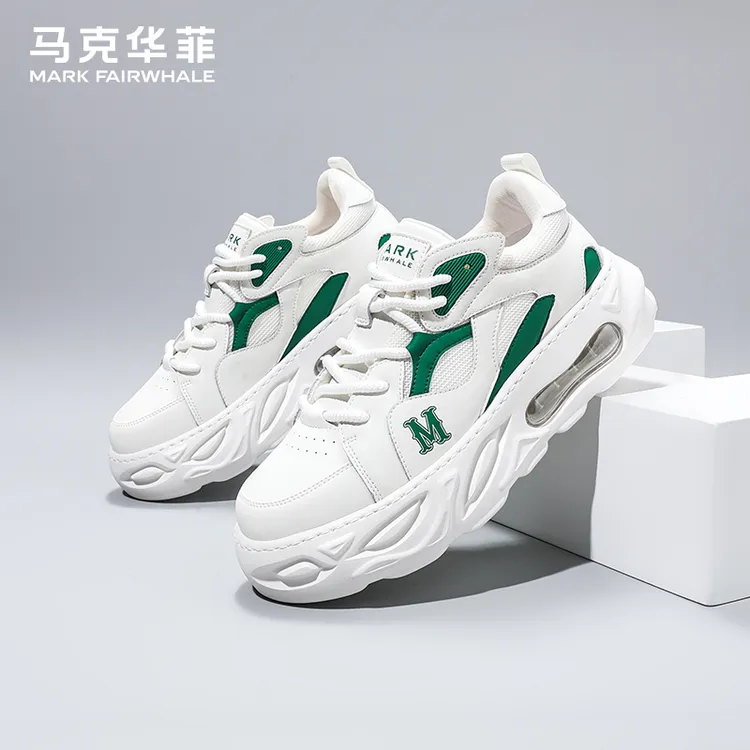 马克华菲男鞋冬季百搭潮鞋2025新款流行面包鞋厚底增高男士运动鞋