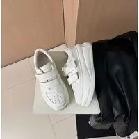 HelloKeKe【小白】7cm跟 小个子定制皮版增高厚底板鞋小白鞋笑脸鞋
