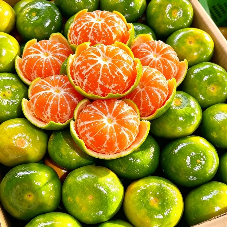 【新鲜】宜昌青皮蜜橘新鲜现摘孕妇水果皮薄无籽酸甜多汁商品图